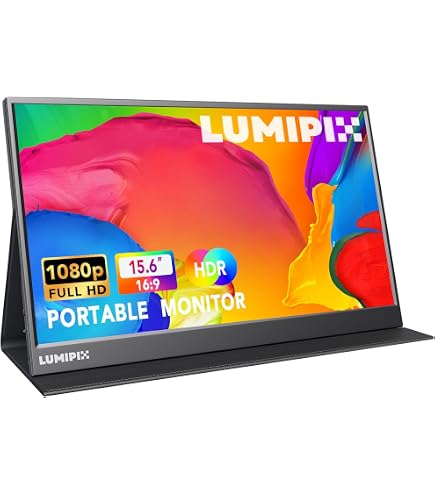 Amazon.co.jp: 15.6inch Portable Monitor,1080P USB-C HDMI Second